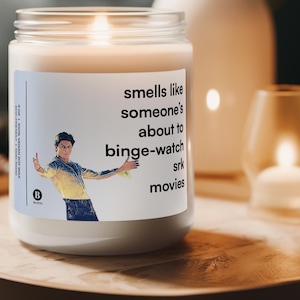 Vela de Shahrukh Khan, regalo divertido / Vela vegana con aceites esenciales