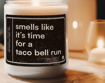 Taco Bell Candle Funny Gift | Vegan Candle with Essential Oils