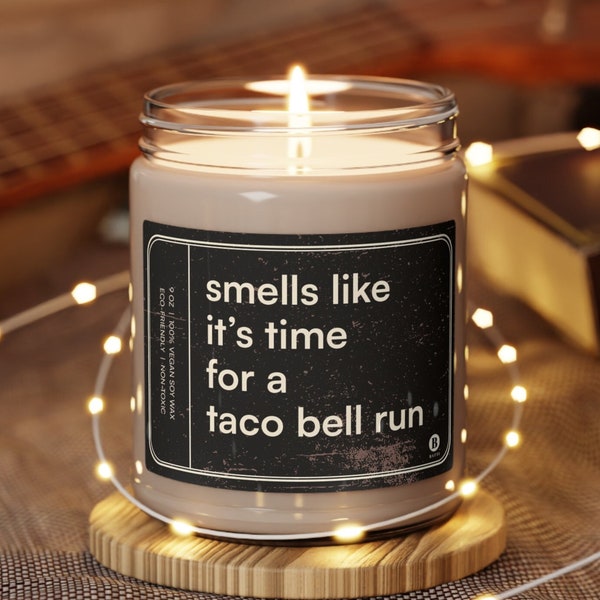 Taco Bell Candle Funny Gift | Vegan Candle with Essential Oils