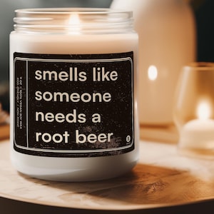 Root Beeren Kerze Lustig Geschenk | Vegane Kerze mit Ätherischen Ölen