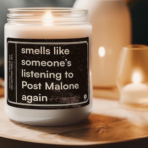 Post Malone Funny Candle Gift | Post Malone Fan Gift | Vegan Candle with Essential Oils