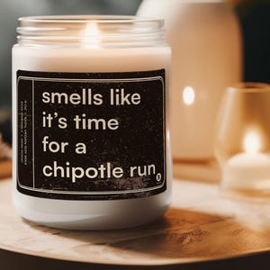 Candela Chipotle regalo divertente / Candela vegana con oli essenziali