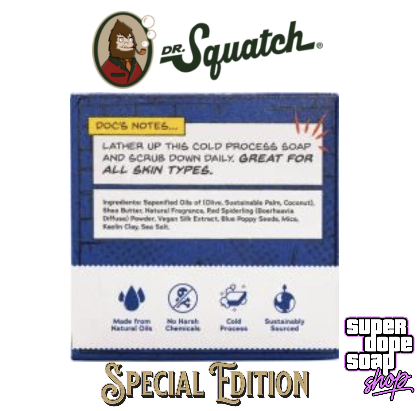New Dr. Squatch SPIDER-MAN Spidey Suds Special Edition Bar With