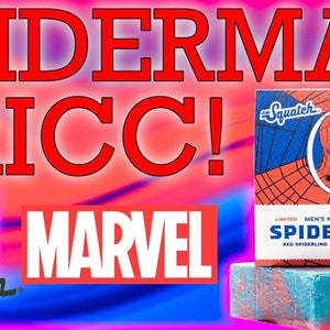 New Dr. Squatch SPIDER-MAN Spidey Suds Special edition Bar With Free Burlap Bag, Mini and Dr Squatch Sticker image 5