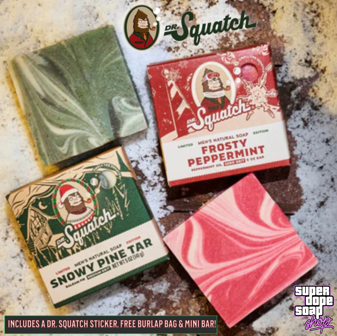 Dr. Squatch Bar Soap - Frosty Peppermint