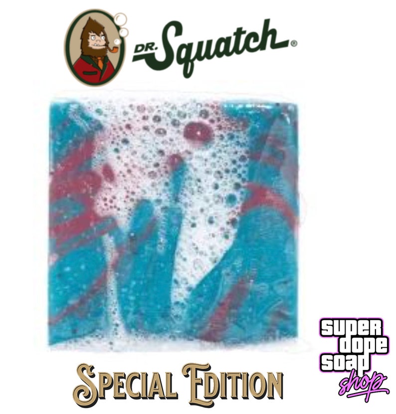 New Dr. Squatch SPIDER-MAN Spidey Suds Special edition Bar With Free Burlap Bag, Mini and Dr Squatch Sticker image 3