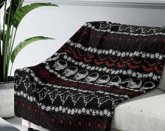 Manta de Halloween: decoración gótica navideña para el hogar