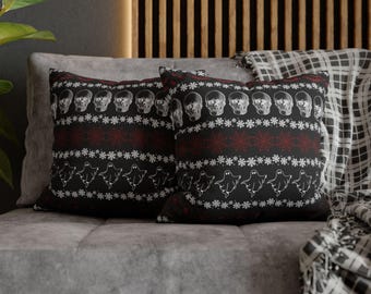 Cojín de Creepmas: Decoración gótica navideña para el hogar