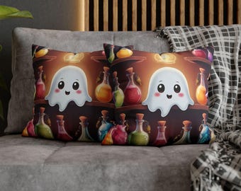 Almohada fantasma Whimsigoth: Estante de boticario, decoración gótica para el hogar