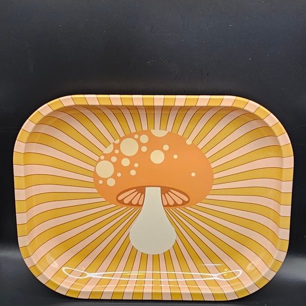 Aesthetic Mushroom Metal Rolling Tray