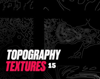 Texturas de líneas topográficas (4K, PNG, PSD)
