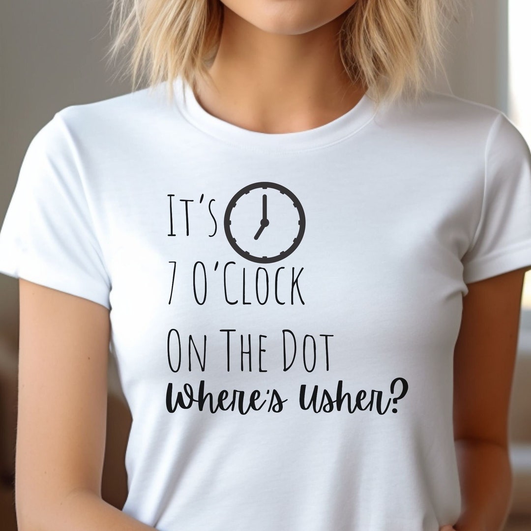 It's Seven O'clock on the Dot Where's Usher Short Sleeve Shirt, Usher