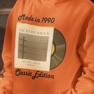 Classic Edition Vintage Vinyl Unisex Hoodie | Retro Music Graphic Pullover | 90s Style Record Lover Sweatshirt | Gift for Men & Women
