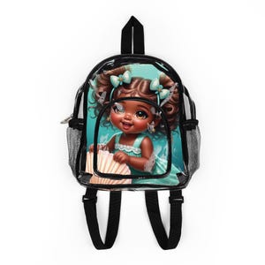 Clear Stadium Backpack with Cute Character, Stadium Approved, Kid&#39;s Backpack, Playground Ready, Girls&#39; Accessory, Festival Bag