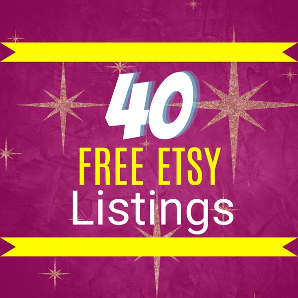 Get 40 Free Listings for Your Etsy Shop! | No purchase necessary | Open new Etsy store with 40 free credits | Link in Description