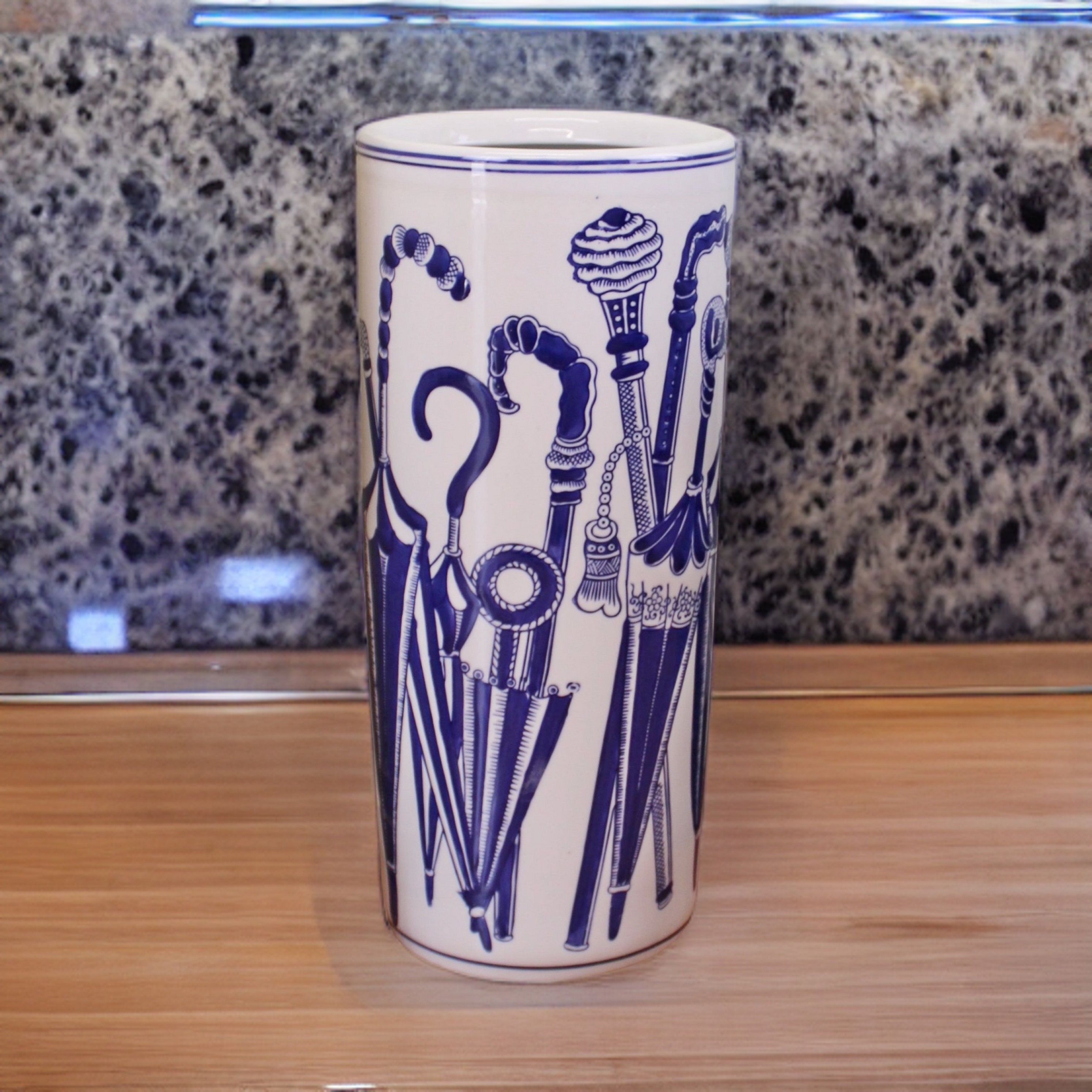 Vintage Blue & White Umbrella Stand Antique Home Decor Etsy UK