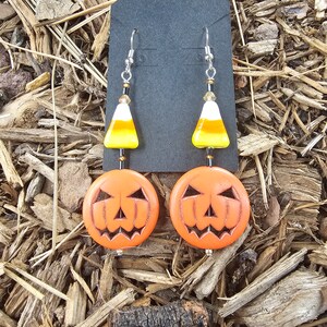 Pumpkin earrings! Great and fun for parties, and the season.