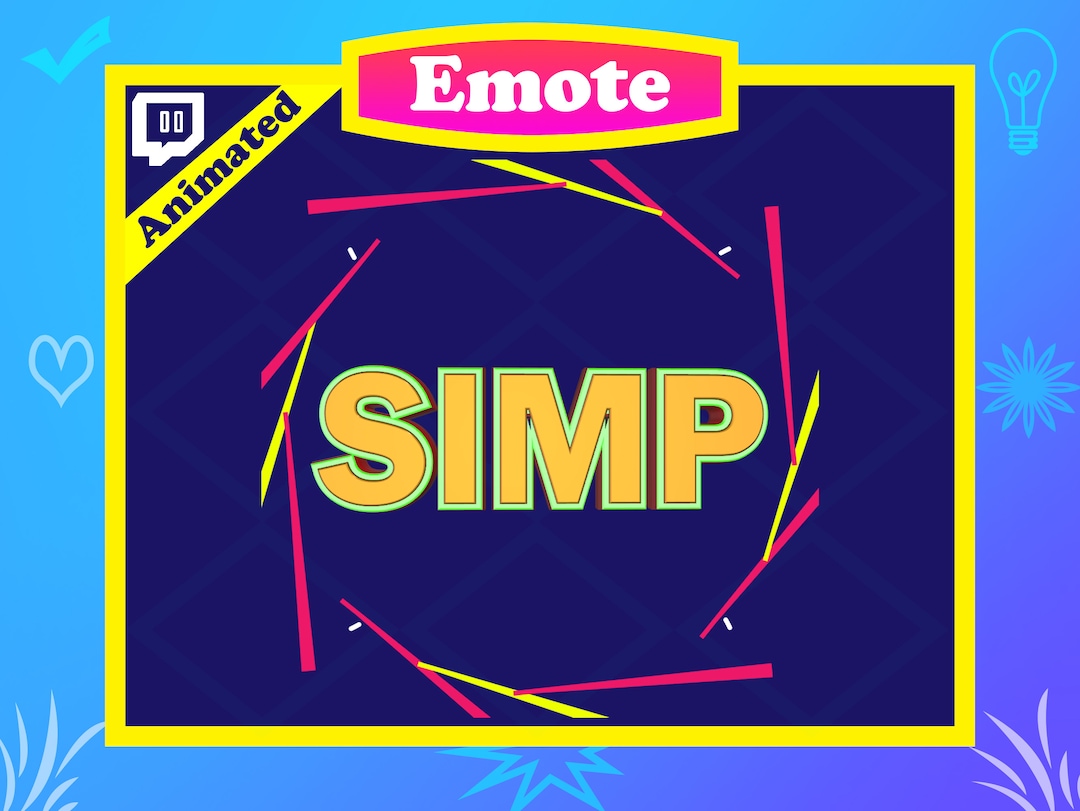 Simp Animated Emote / Twitch Emote /simp Text Animated Emote /discord ...