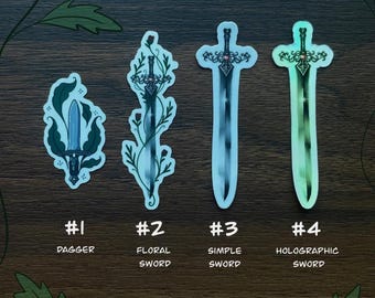 Fantasy Sword Stickers: Durable Vinyl, D&D Knight Decals