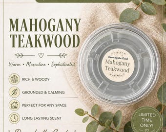 Mahogany Teakwood Wax Melts | Warm Wood Fragrance
