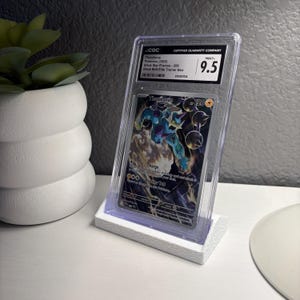 5 Pack - Graded Card Display Stand | PSA & CGC Card Holder | Trading Card Display | Pokémon, Sports Cards, TCG Display