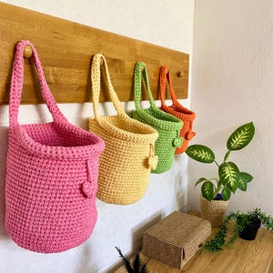 Wall Hanging Basket: Nursery, Bath, Kitchen Organizer