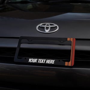 Retro Toyota TRD Offroad License Plate Frame: Customizable Aluminum