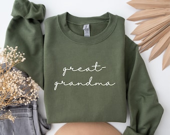 Great-Grandma Sweatshirt, Pregnancy Announcement Granny Gift