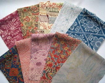 Vintage Kimono Fabrics Remnants, Patchwork, Craft Lot SL2311-09