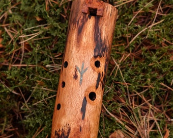 Native American Style Branch Ocarina - Forest Flute - C# 440Hz - Meditation Flute - Spalted Oak
