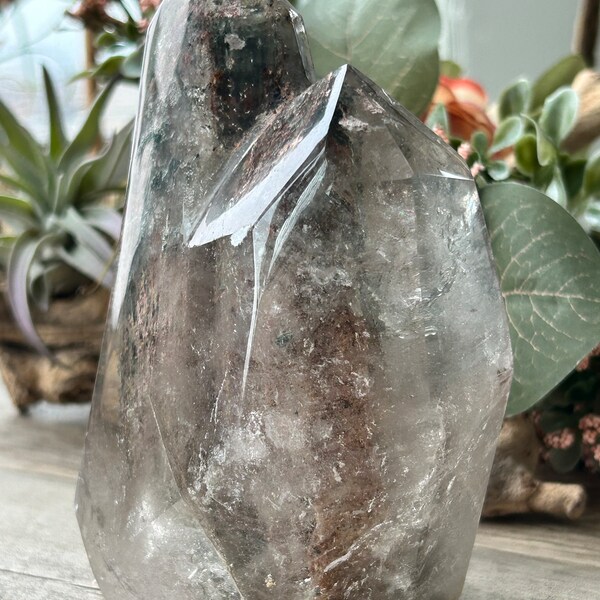 Double Point Natural Garden Quartz Tower | Garden Quartz Points | Colorful Lodalite Garden Quartz | Reiki | Home Decor | Healing Crystals