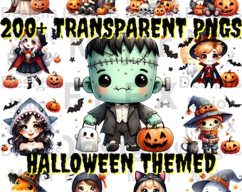 200+ Cute Halloween Bundle PNG, Halloween png bundle, Ghost PNG bundle, Pumpkin Bundle png, Fall Halloween Bundle, Halloween Designs Bundle