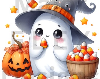 Candy Corn Geist Png, Süßer Geist Png, Halloween-Design, Transparenter Hintergrund, Png, Herbstsaison Png, Png Für Shirt, Herbst Png, Süßer Png