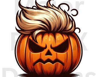 Trump Kürbis 2024, Trumpkin Png, lustiger Halloween Png, Politisches Trumpf Design, Kamala Png, Wahl 2024 Png, Halloween Trumpf Png, Trump2024