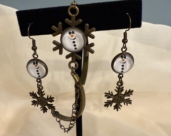 Snowflake Bracelet and Earring Set