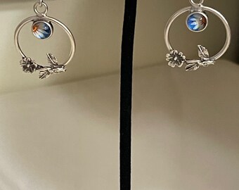 Antique Silver Floral Earrings