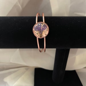 Pressed flower bracelet, Pressed flower jewelry, bracelet