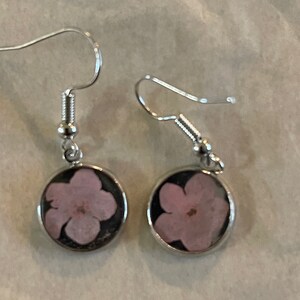 Pink Forget Me Not earrings