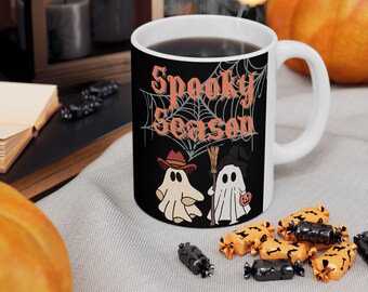 Taza fantasma espeluznante: taza de café de Halloween, decoración otoñal para el hogar