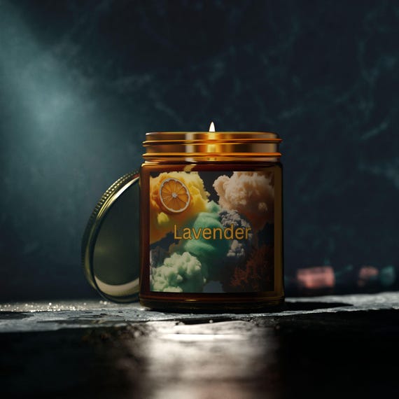 Lavendel Duftkerze, Aromatherapie Geschenk, Home Decor, Entspannungskerze, umweltfreundliches Wachs, Cozy Vibes
