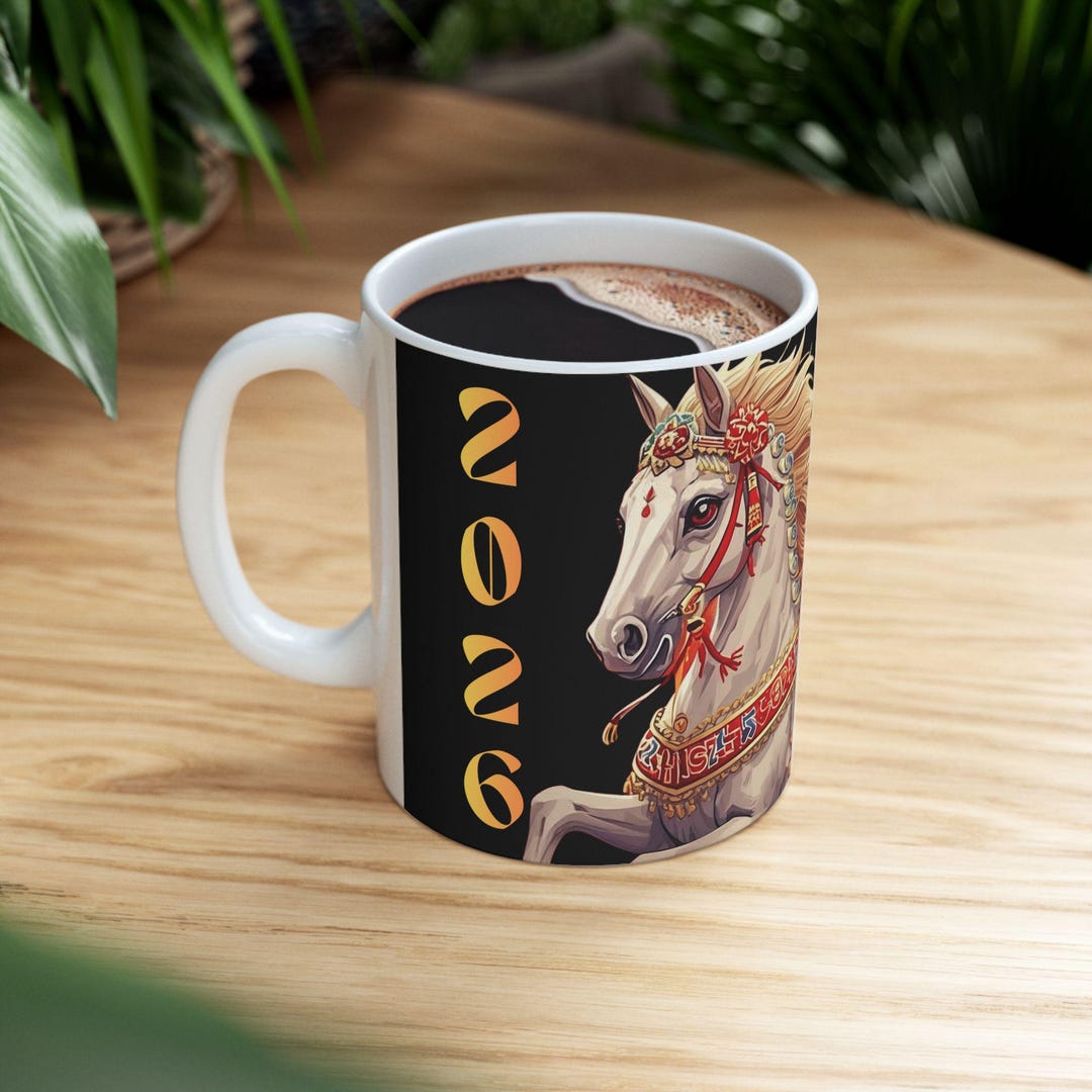 Decorative Carousel Horse Mug | Ceramic Coffee Cup, Vintage Fairground ...