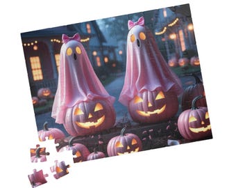 Puzzle z duchami Halloween: Straszna rodzinna zabawa (110-1014 elementów)