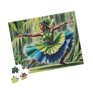 Hula Dance Puzzle 110, 252, 520, 1014 Piece, Explore Hawaiian Culture, Rain Dancer, Great for Family Game Night, Relaxation, puzzle lovers.