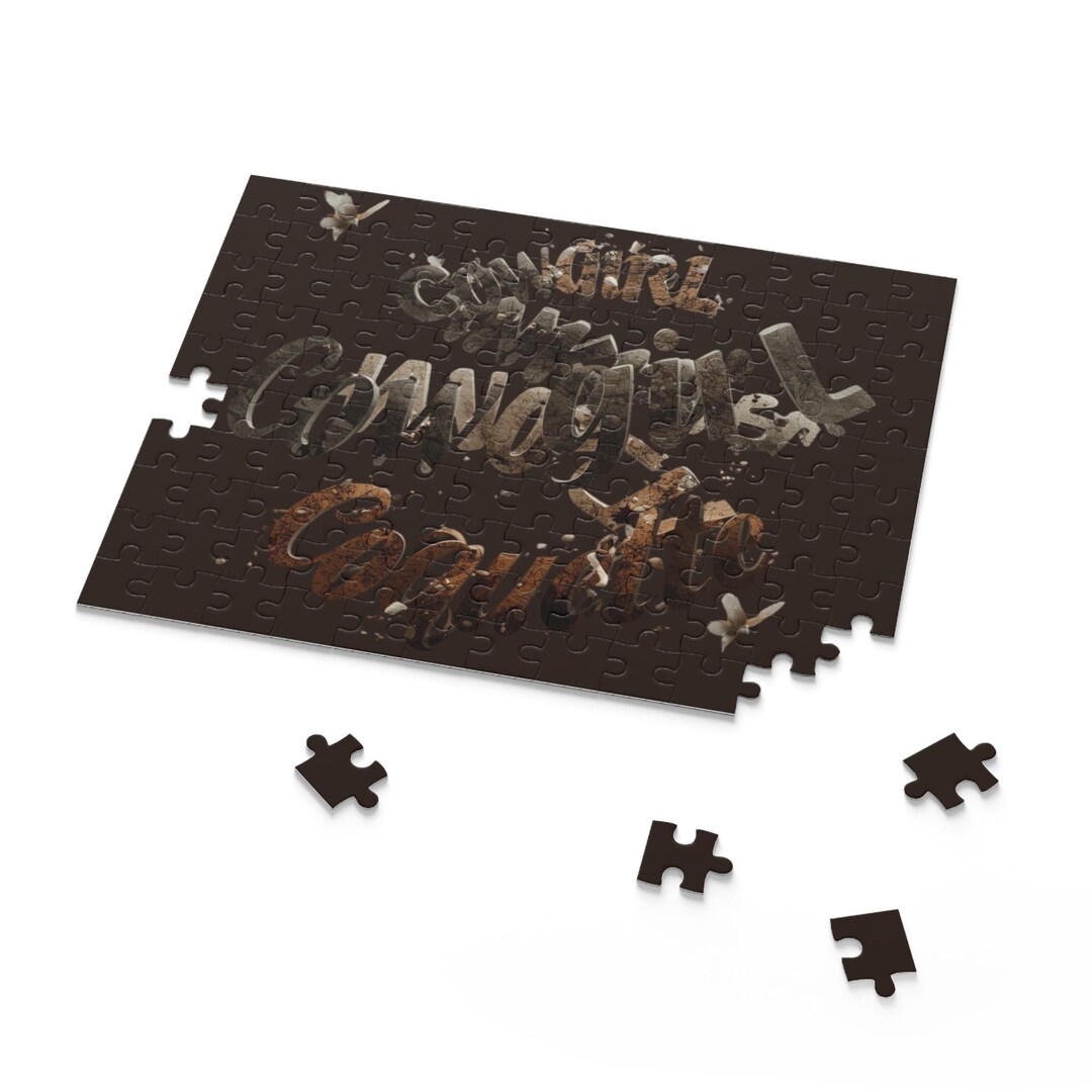 Puzzle Cursive Calligraphy Script Typography Puzzle | 120/252/500-piece Jigsaw - Etsy