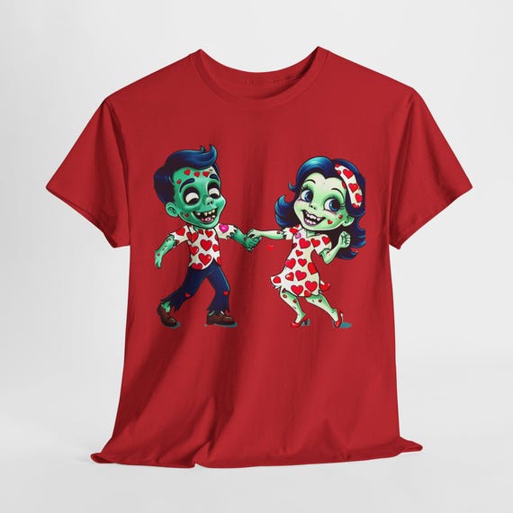 Camiseta unisex Zombie Love, regalo de San Valentín, disfraz de