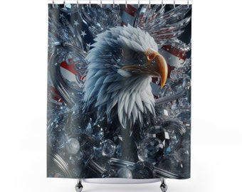 Crystal American Eagle Vateristische Duschvorhänge