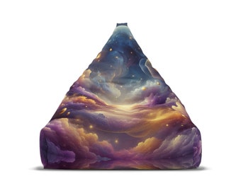 Ethereal Purple Heaven Celestial Bean Bag Chair Cover