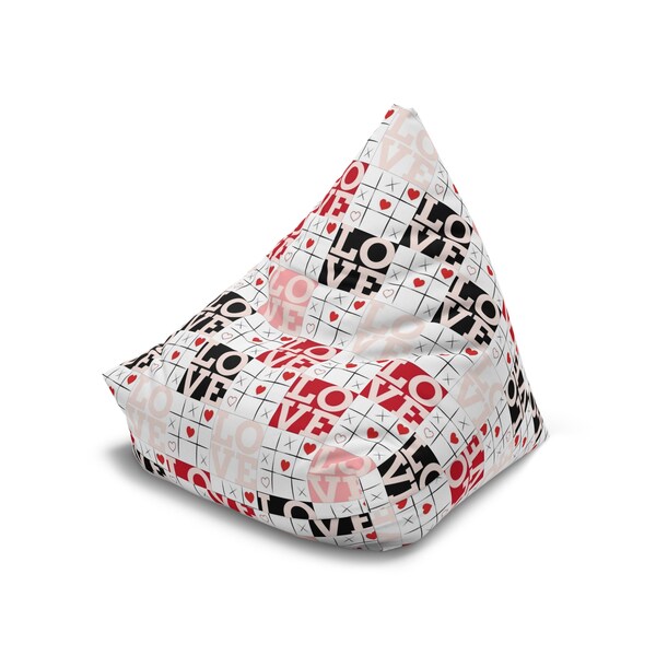 Red Black White Pink LOVE Bean Bag Chair Cover