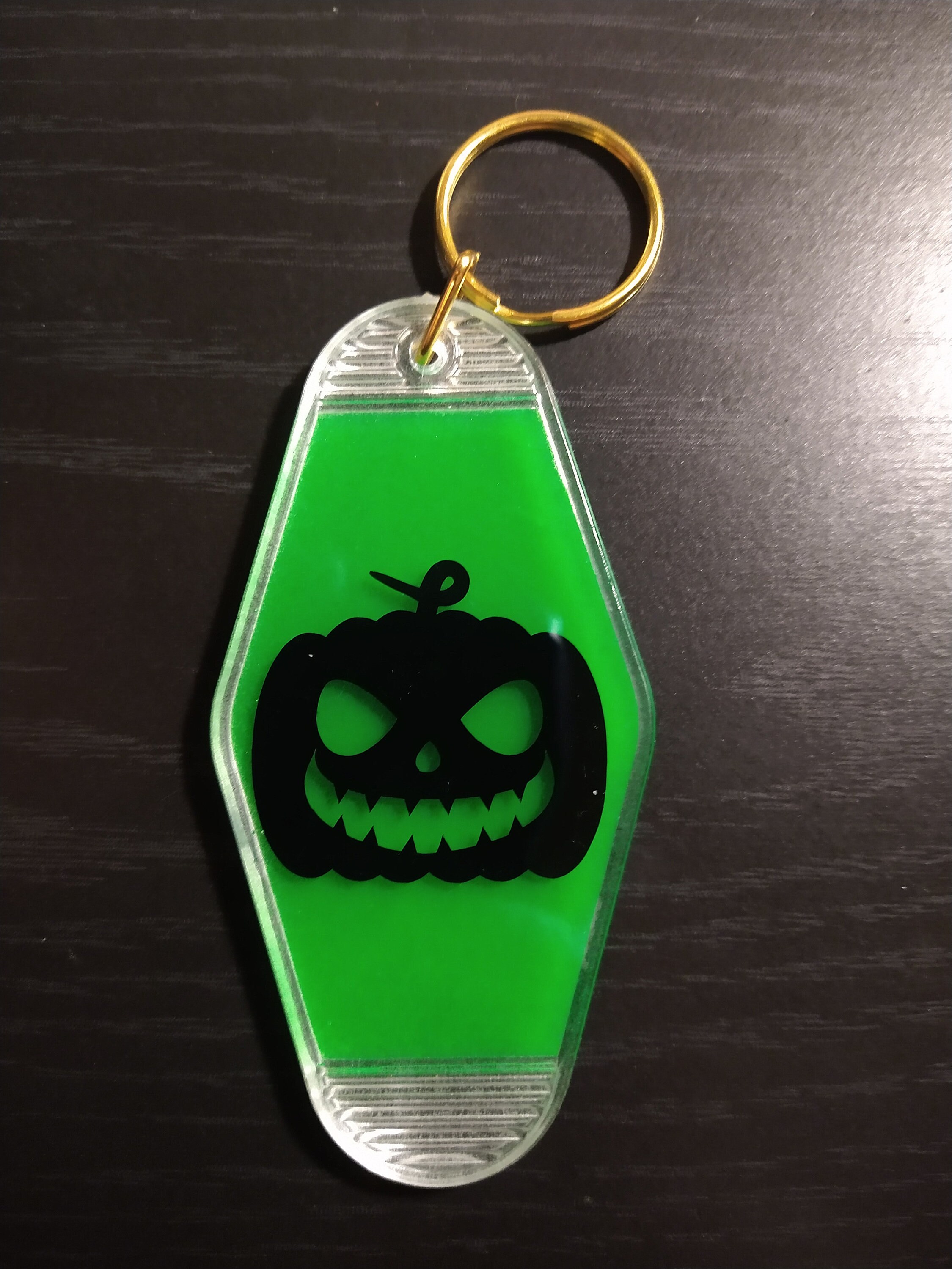 Halloween Schlüsselanhänger, gruselig, Jack o lantern, Kürbis, glow in dark