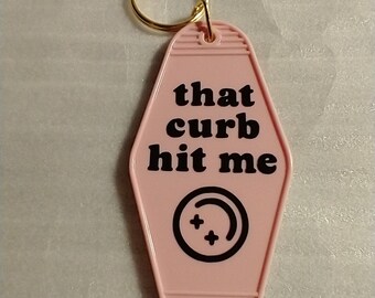 Funny keychain, pink keychain